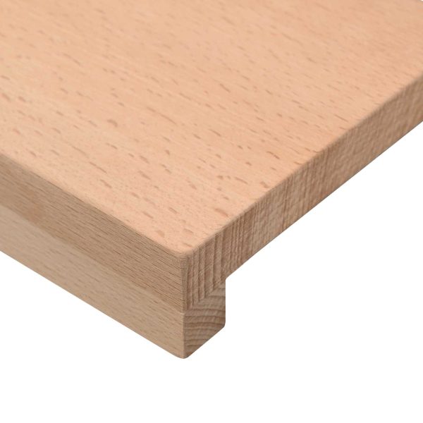 Trapmatten 8 st massief beukenhout 100x25x2 cm naturel
