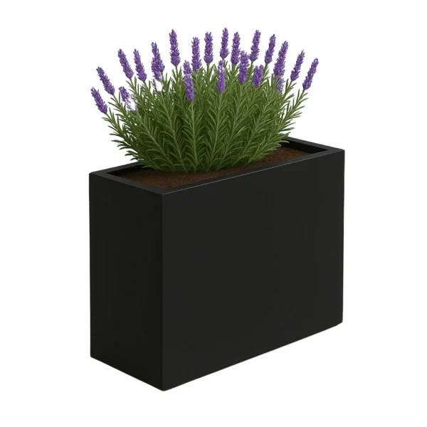 GARDRA Polyester plantenbak 90x25x80 cm - Gitzwart (RAL 9005)
