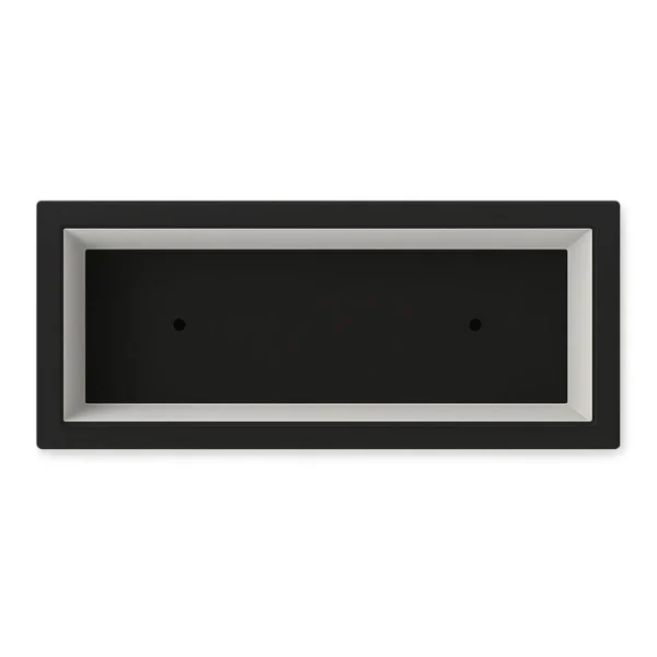 GARDRA Polyester plantenbak 90x25x80 cm - Gitzwart (RAL 9005)